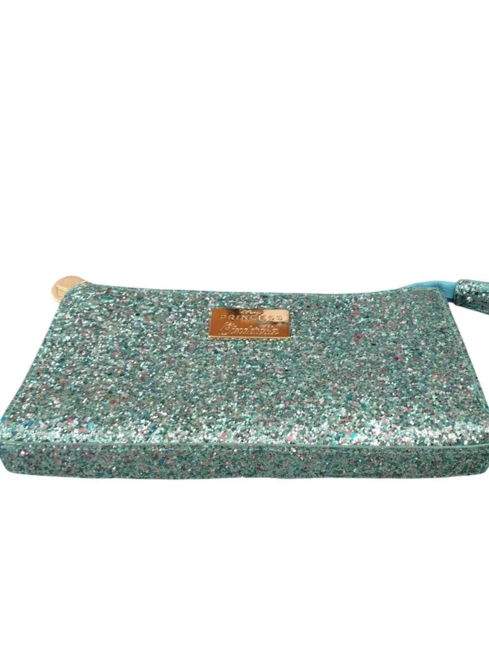 Disney Princess Cinderella X Sigma Makeup Bag Blue Sparkly Glitter Pouch